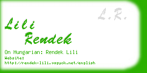 lili rendek business card